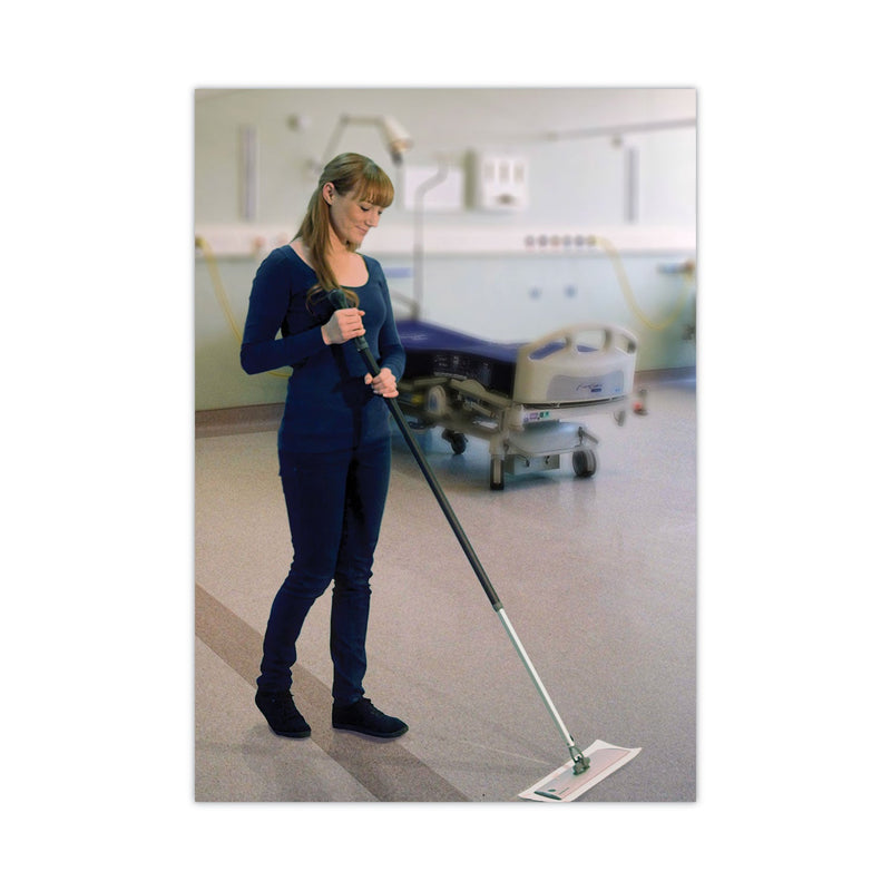 Diversey Taskisum Disposable Microfiber Mop, 17.7 x 4.9 White Microfiber Head, 25/Pack