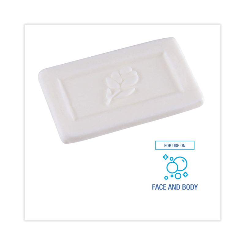 Boardwalk Face and Body Soap, Flow Wrapped, Floral Fragrance, # 1/2 Bar, 1000/Carton