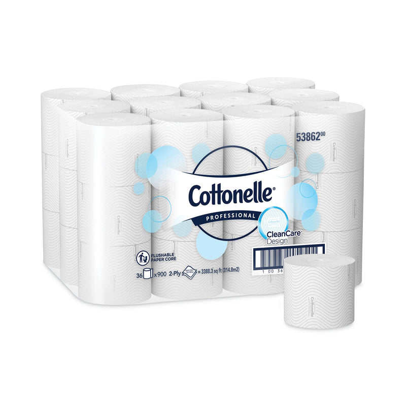 Cottonelle Clean Care Bathroom Tissue, Septic Safe, 2-Ply, White, 900 Sheets/Roll, 36 Rolls/Carton