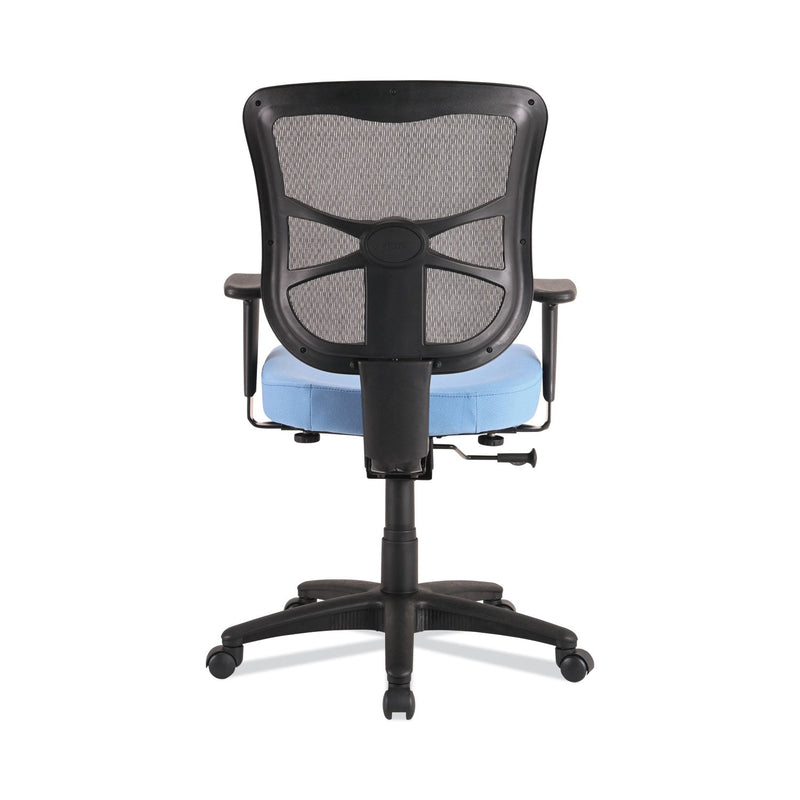 Alera Elusion Series Mesh Mid-Back Swivel/Tilt Chair, Supports Up to 275 lb, 17.9" to 21.8" Seat Height, Light Blue Seat