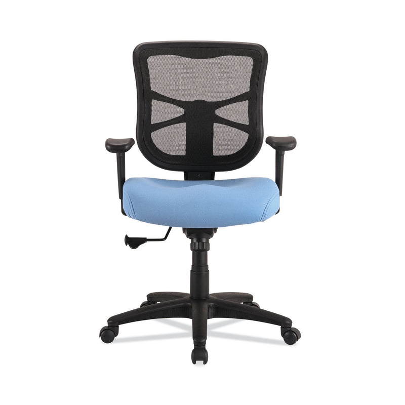 Alera Elusion Series Mesh Mid-Back Swivel/Tilt Chair, Supports Up to 275 lb, 17.9" to 21.8" Seat Height, Light Blue Seat