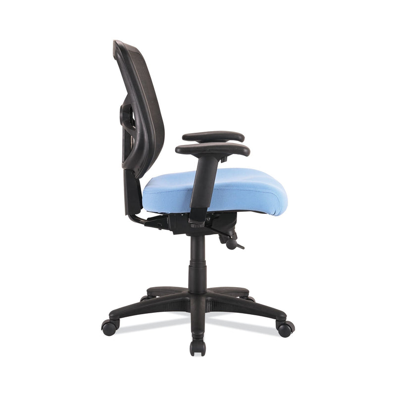Alera Elusion Series Mesh Mid-Back Swivel/Tilt Chair, Supports Up to 275 lb, 17.9" to 21.8" Seat Height, Light Blue Seat
