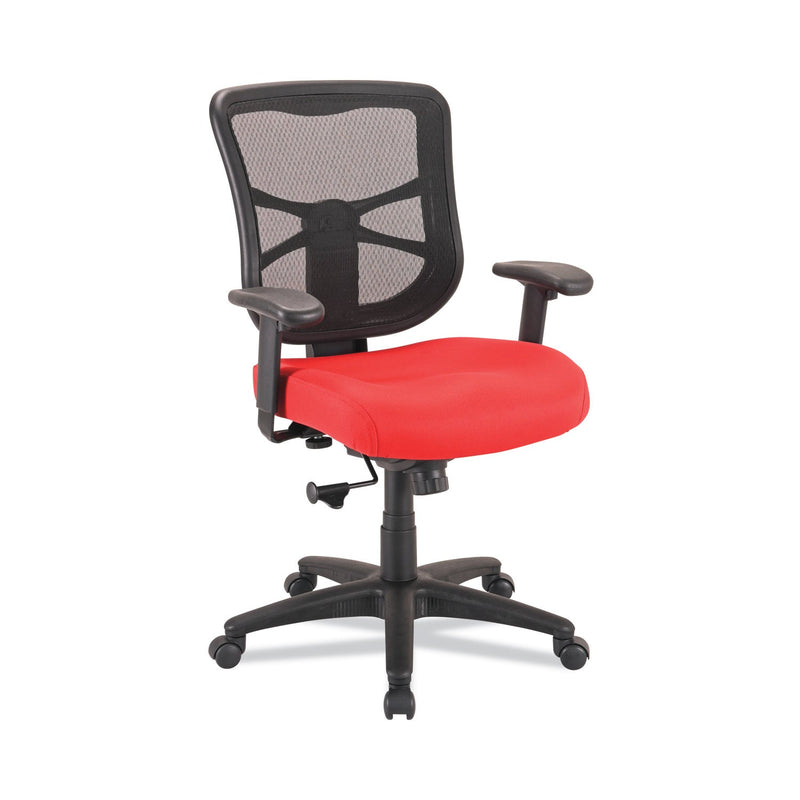 Alera Elusion Series Mesh Mid-Back Swivel/Tilt Chair, Supports Up to 275 lb, 17.9" to 21.8" Seat Height, Red