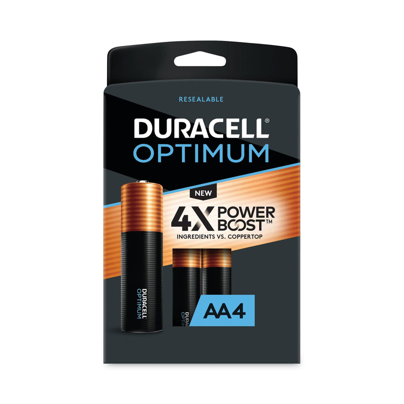 Duracell Optimum Alkaline AA Batteries, 4/Pack