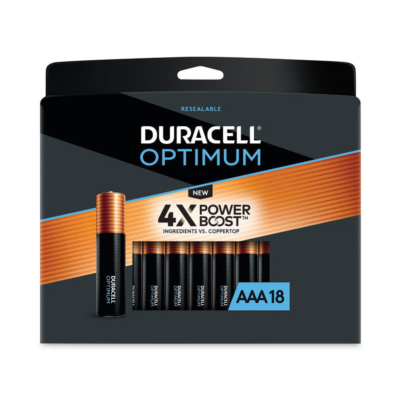 Duracell Optimum Alkaline AAA Batteries, 18/Pack