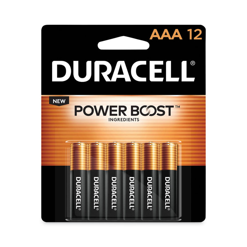 Duracell Power Boost CopperTop Alkaline AAA Batteries, 12/Pack