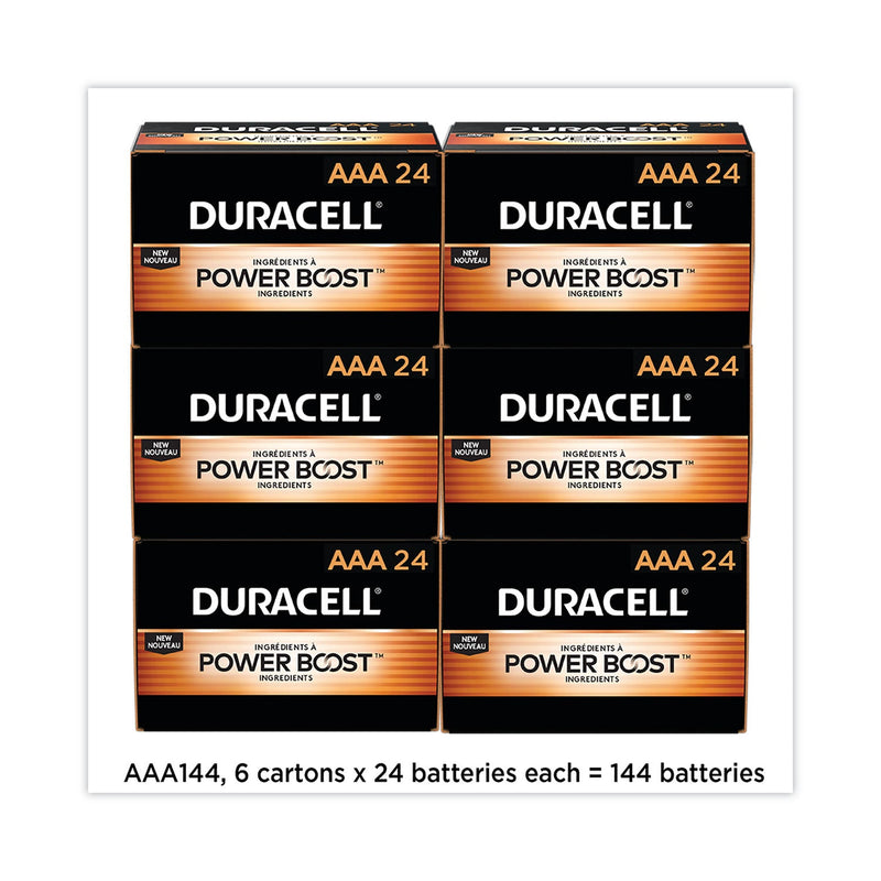 Duracell Power Boost CopperTop Alkaline AAA Batteries, 144/Carton