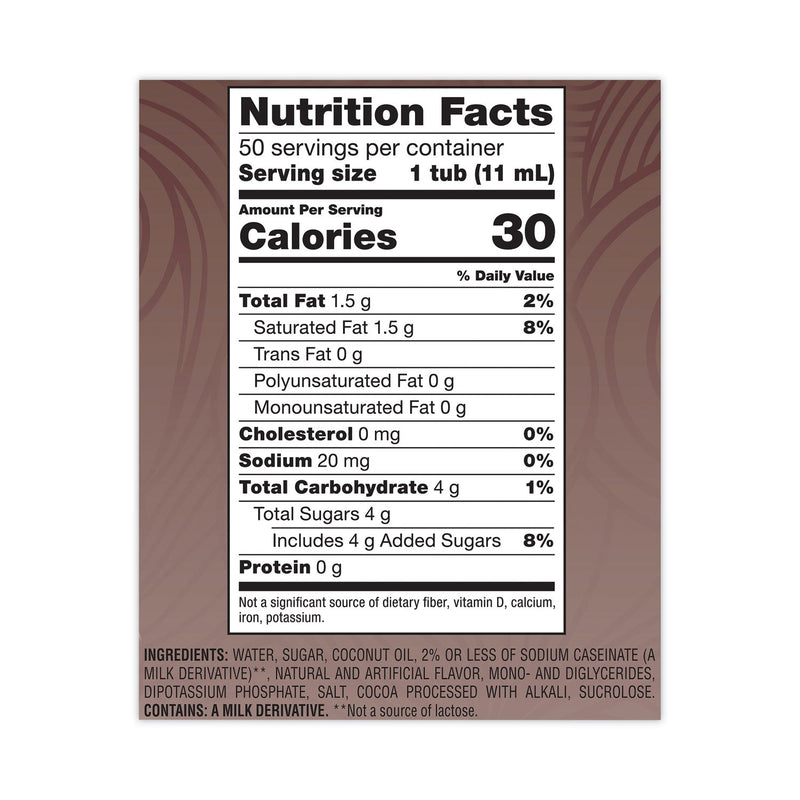 Coffee mate Liquid Coffee Creamer, Salted Caramel Chocolate, 0.38 oz Mini Cups, 50/Box, 4 Boxes/Carton, 200 Total/Carton