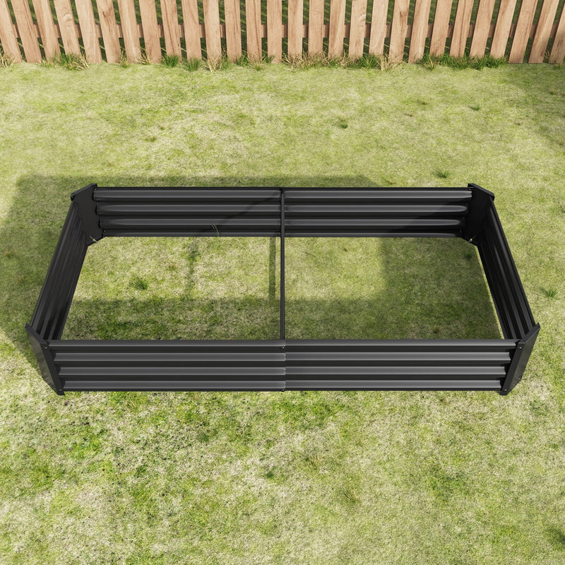 Raised Garden Bed Outdoor 6×3×1 ft Metal Raised Rectangle Planter Bed