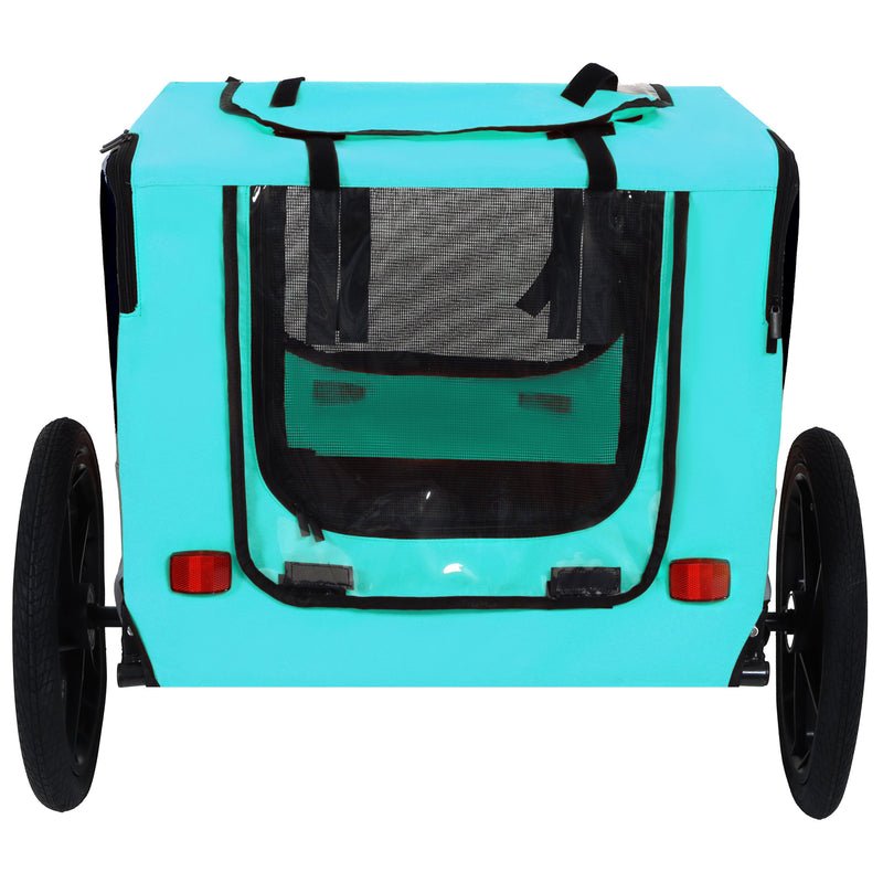 Pet Bike Trailer Dog Cart for Bicycle, Suitable for Small and Medium Pets, Easy Folding Cart Frame, Quick Release Wheel, Non-Slip Floor, Internal Leash