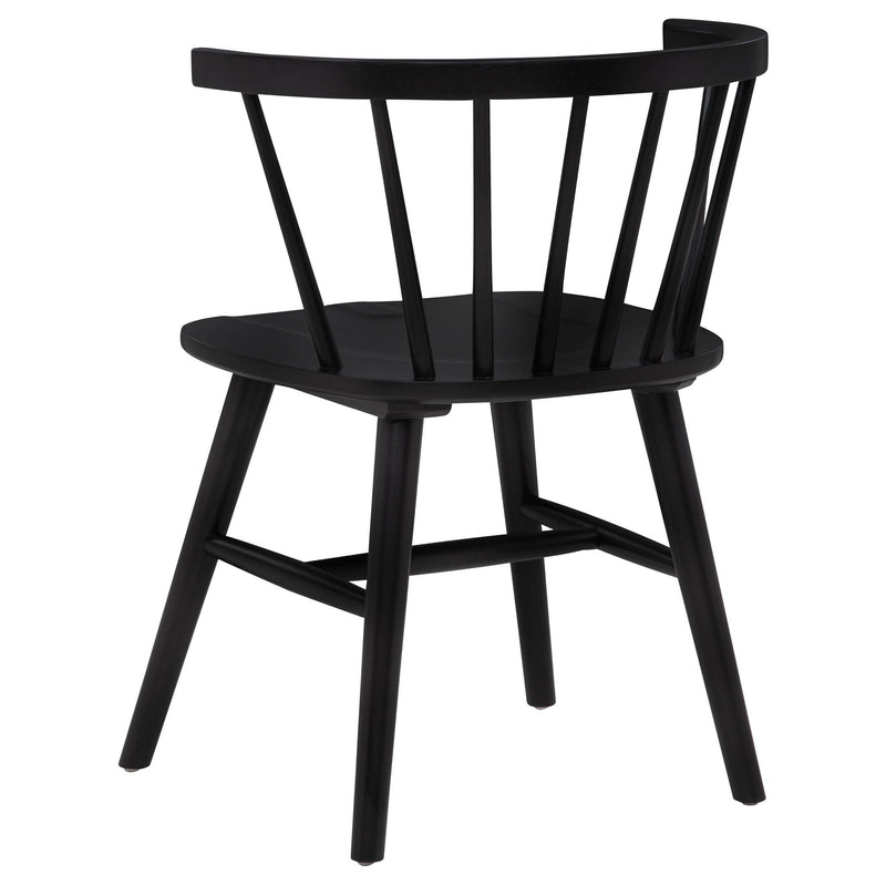 Jeffries Windsor Wood Dining Side Chair Black (Set of 2)