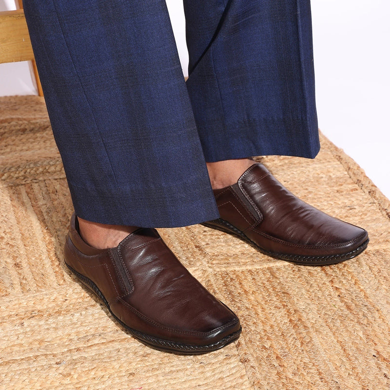 Ravenmark - Brown Slip Ons