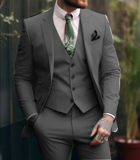 Plus-sized Plus Size Slim Fit Suit Three-piece Suit