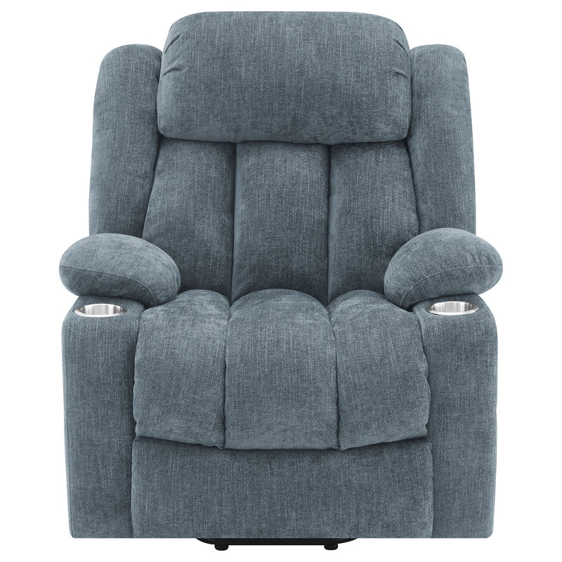Beca - Upholstered Power Lift Recliner With Cupholders And USB Charging