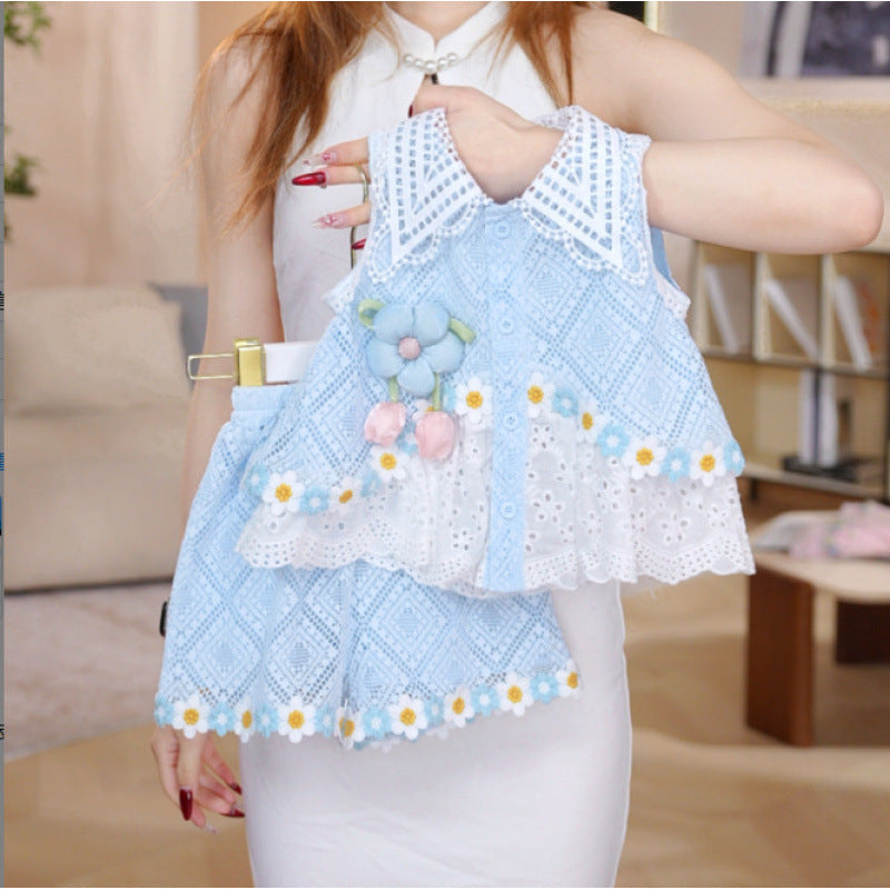 Summer Korean-style Sweet And Stylish Two-piece Set For Baby Girls