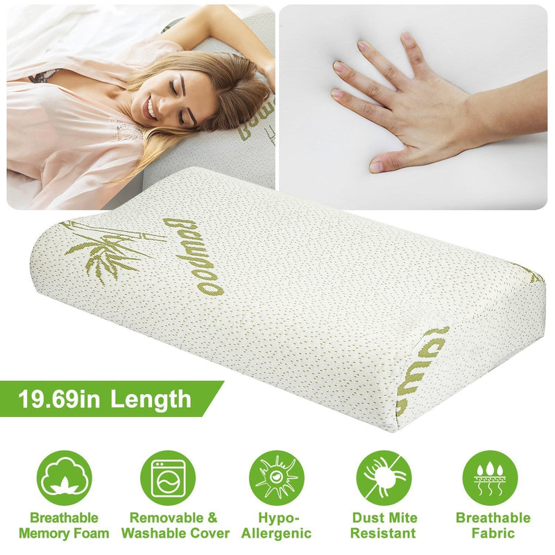 Bamboo Memory Foam Cervical Pillow – Ergonomic Neck & Shoulder Support