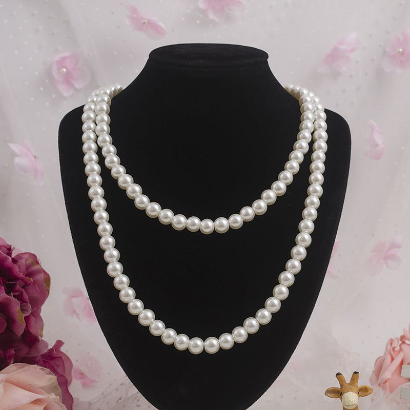 Faux Layer Pearl Beads Necklaces
