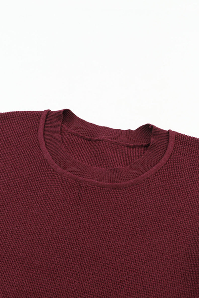 Aria Sleeve Plain Knit Sweater