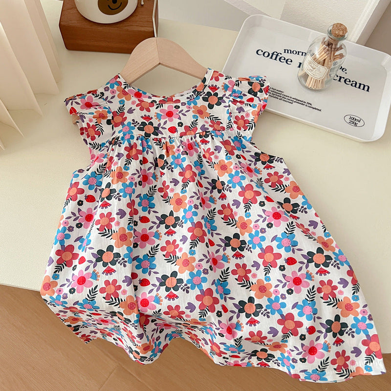 Girls Fashion Sleeveless Breathable Dress