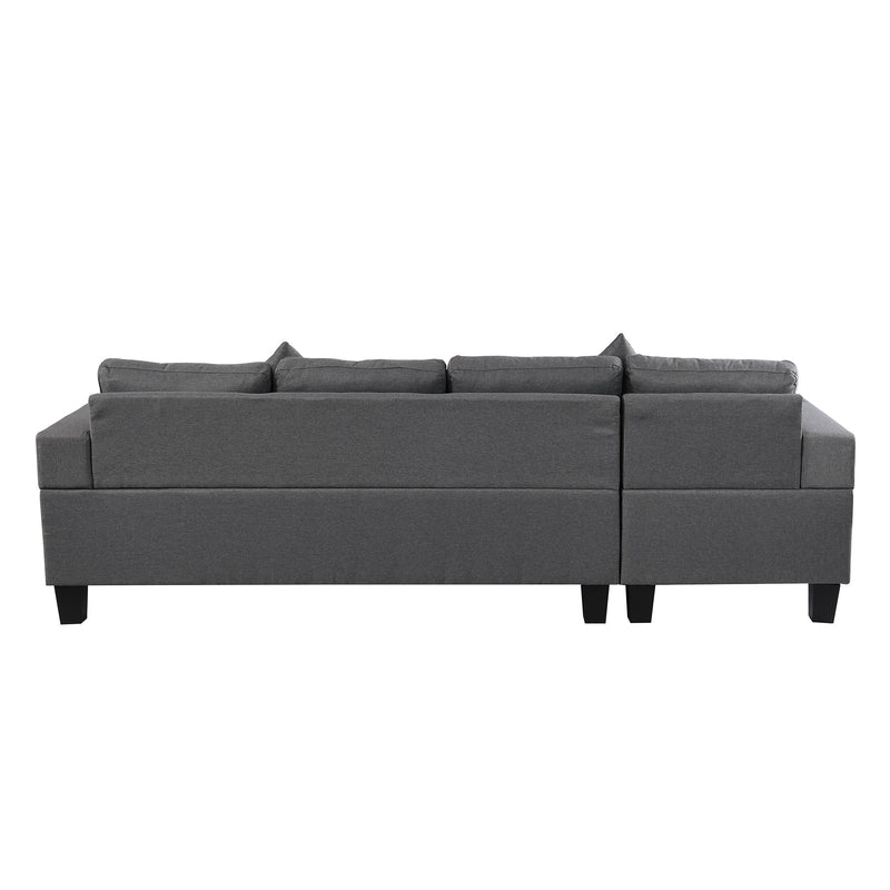 Modern Sectional Sofa Set with L Shape Chaise Lounge and Cup Holders