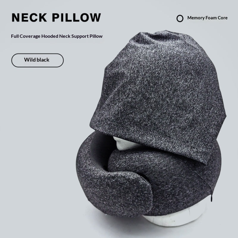 Memory Foam Travel Neck Pillow – Foldable U-Shape for Airplane, Car & Office