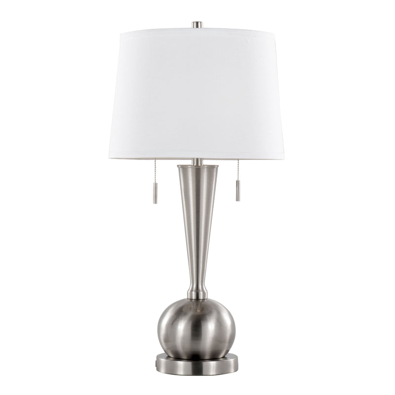 Jules 30.25" Contemporary Metal Table Lamp with Built-In USB Port - Set of 2