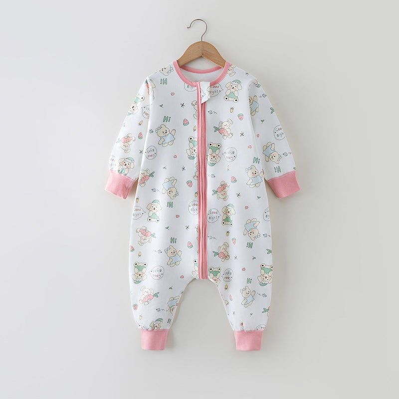 Split-leg Sleeping Bag To Prevent Kicking Off The Covers One-piece Bodysuit