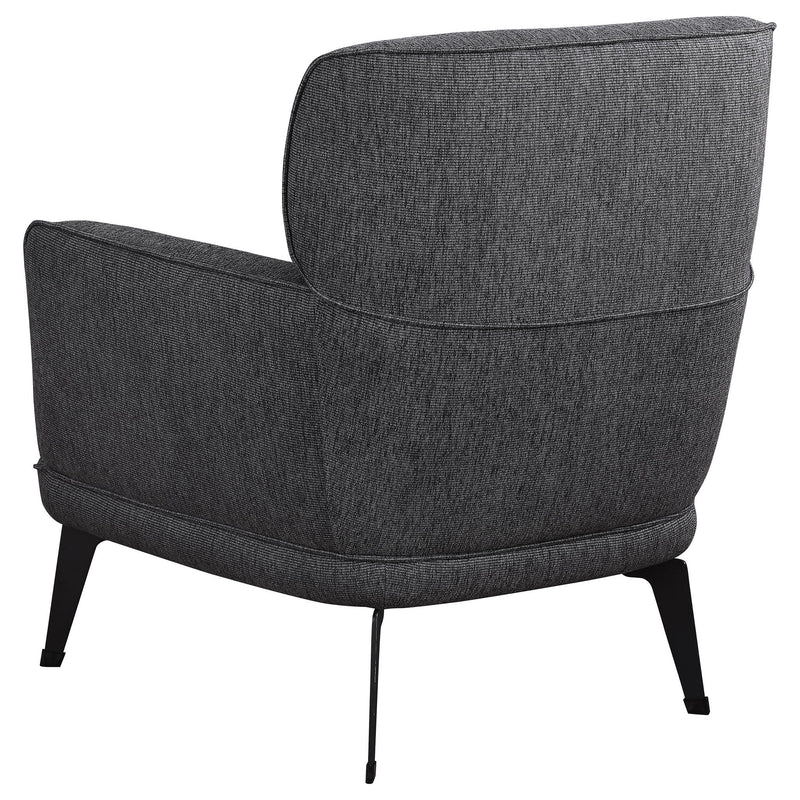 Andrea Upholstered Crescent Arm Accent Chair Grey