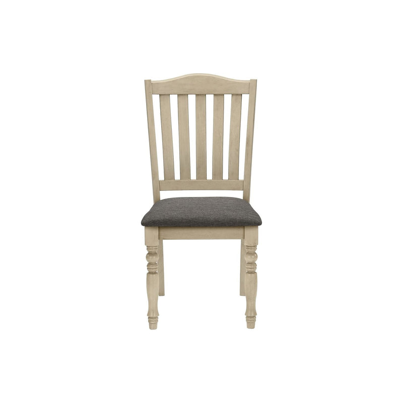 Dining Chair, Upholstered, Side, Transitional (Set of 2) - Gray