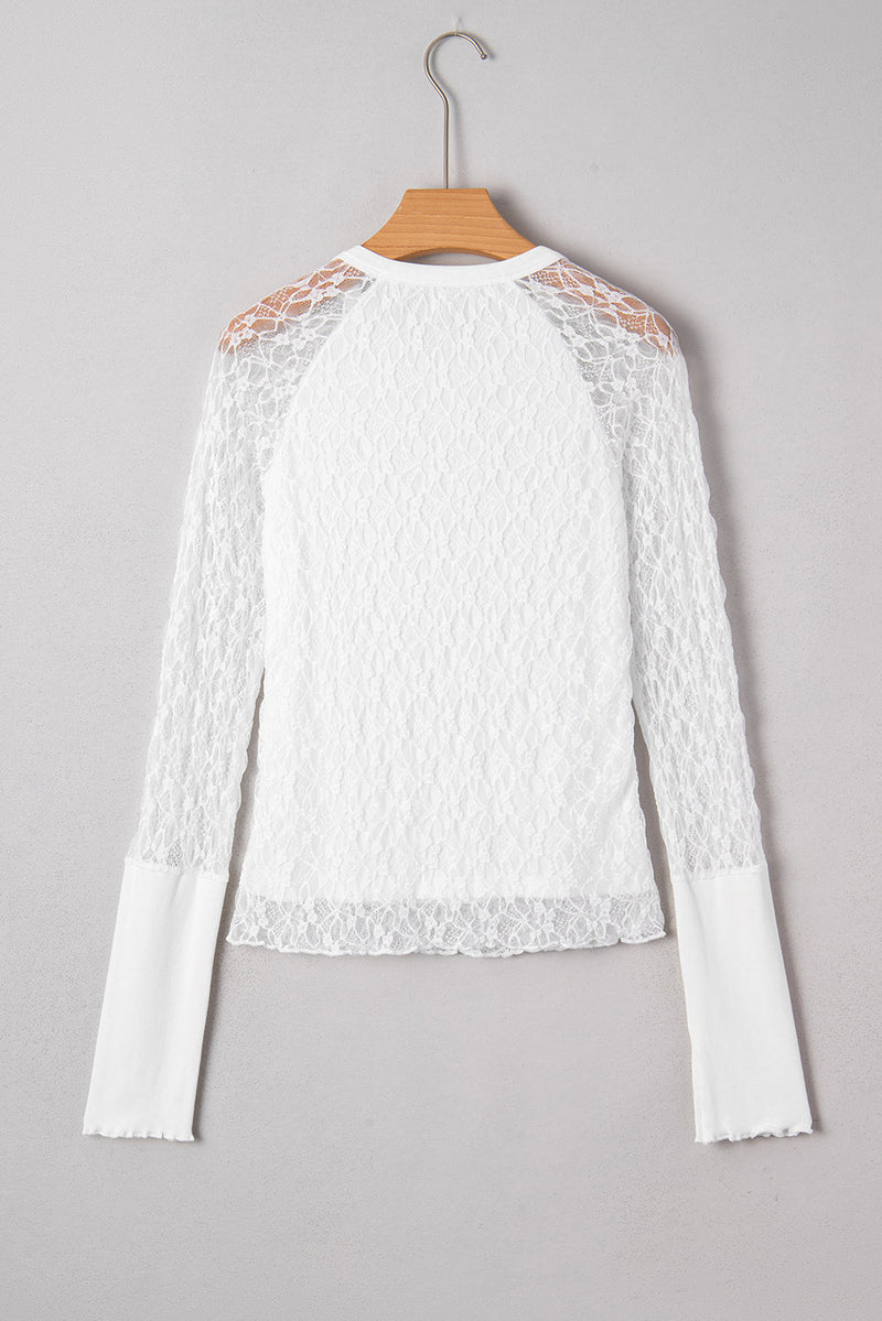 Luisa Slim Henley top Long Sleeve Top