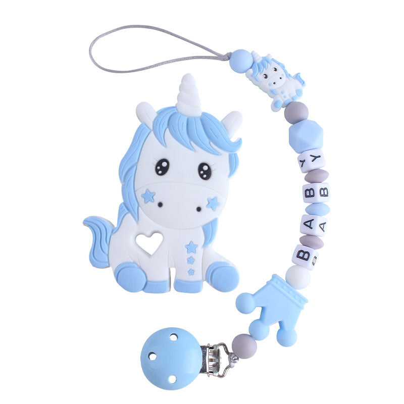 Teething Silicone Pacifier Clip With Toy
