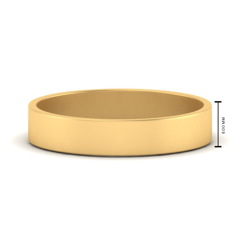 5 mm Flat Gold Wedding Band