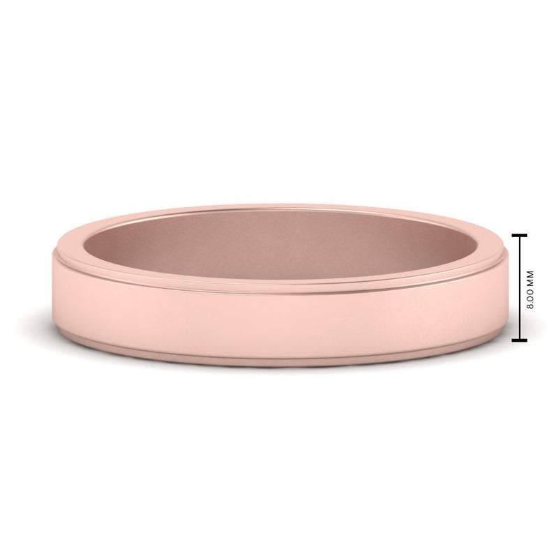 Simple Flat Wedding Band 4MM
