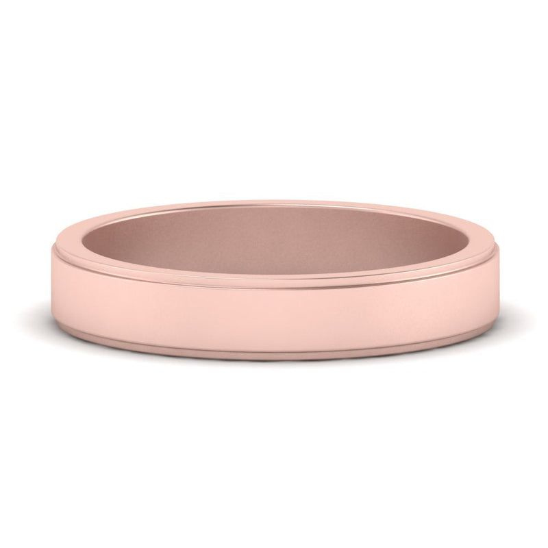 Simple Flat Wedding Band 4MM