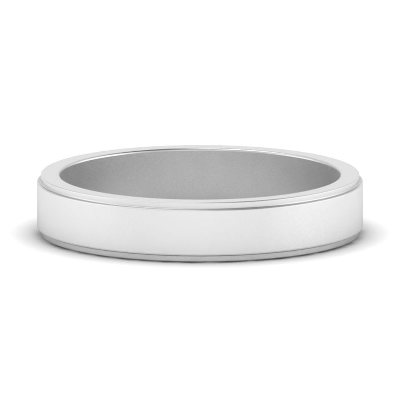 Simple Flat Wedding Band 4MM
