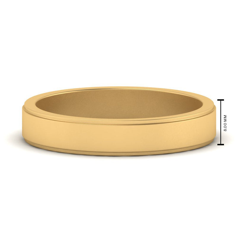 Simple Flat Wedding Band 4MM