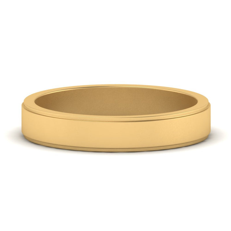 Simple Flat Wedding Band 4MM