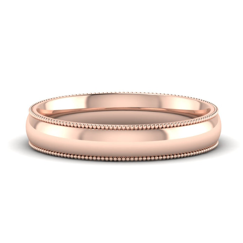 Comfort Fit Wedding Band Milgrain Edge