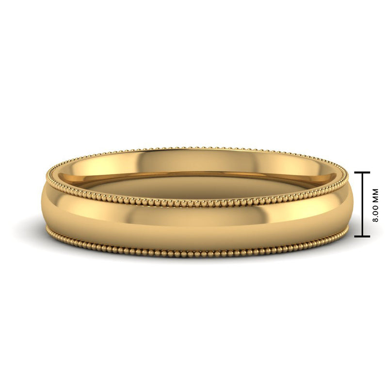 Comfort Fit Wedding Band Milgrain Edge