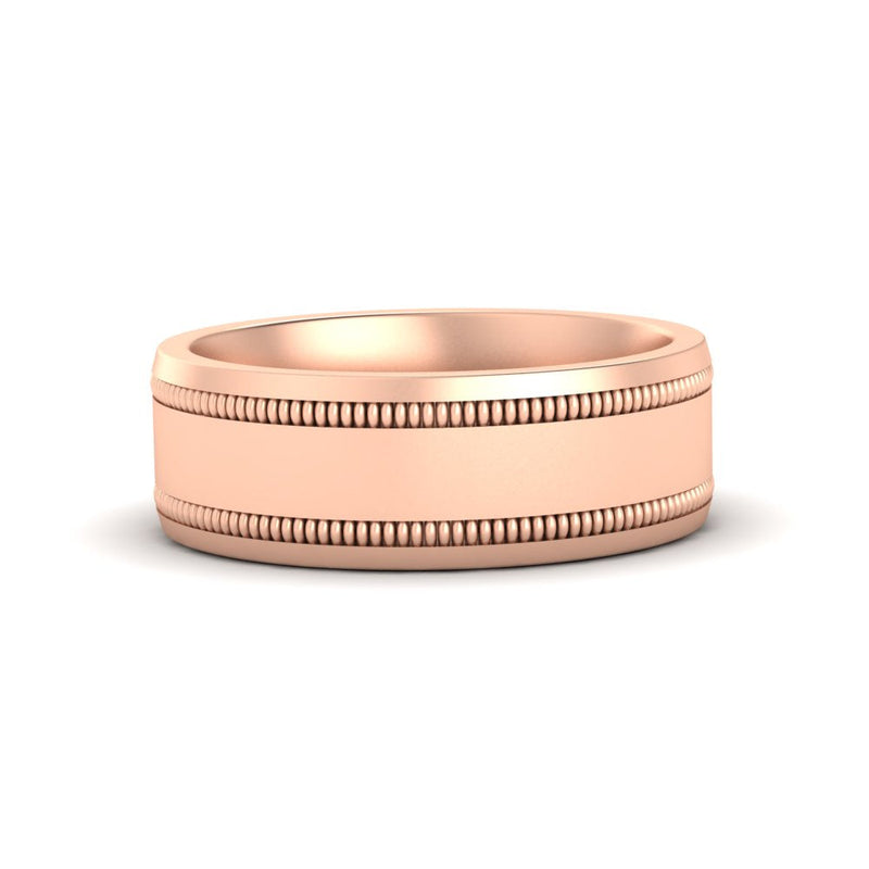 5 mm Mens Band Double Milgrain