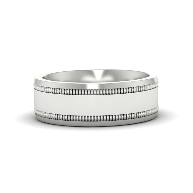 5 mm Mens Band Double Milgrain