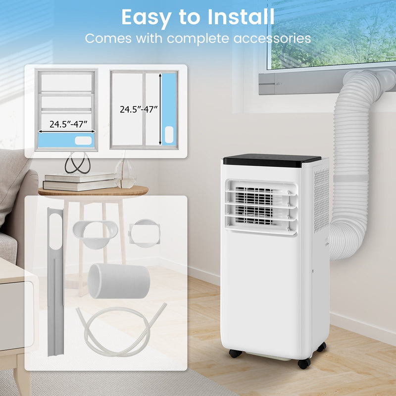 10000 BTU Portable Air Conditioner with Remote Control Cools up to 350 Sq.Ft