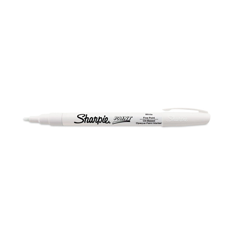 Sharpie Permanent Paint Marker, Fine Bullet Tip, White, Dozen