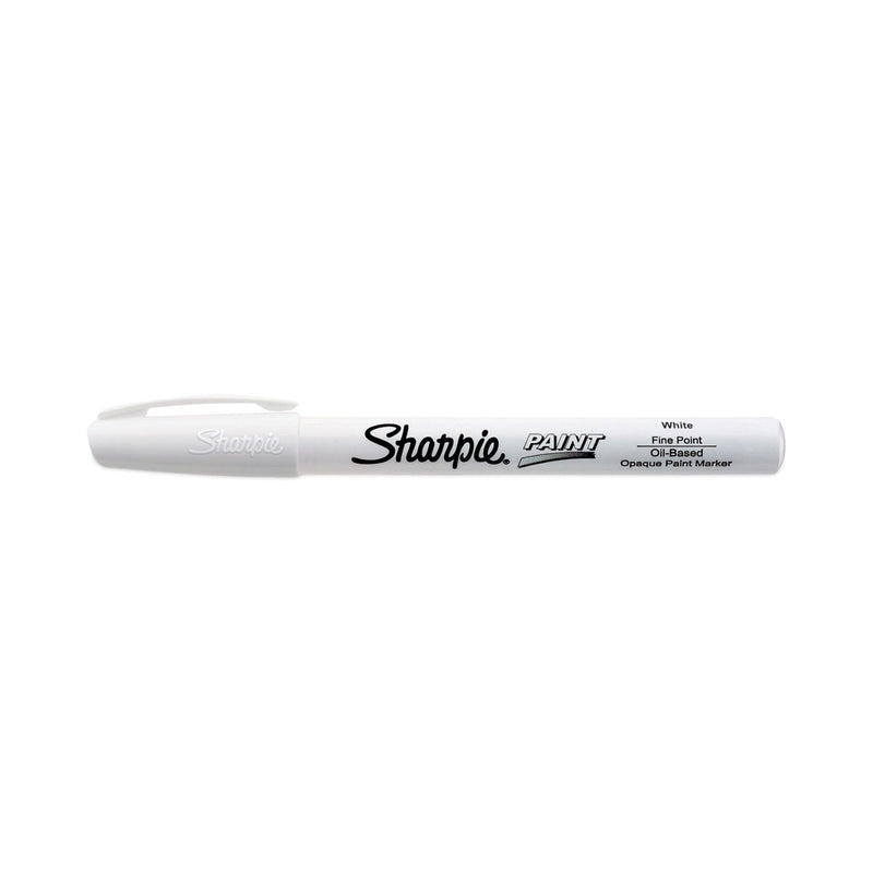 Sharpie Permanent Paint Marker, Fine Bullet Tip, White, Dozen