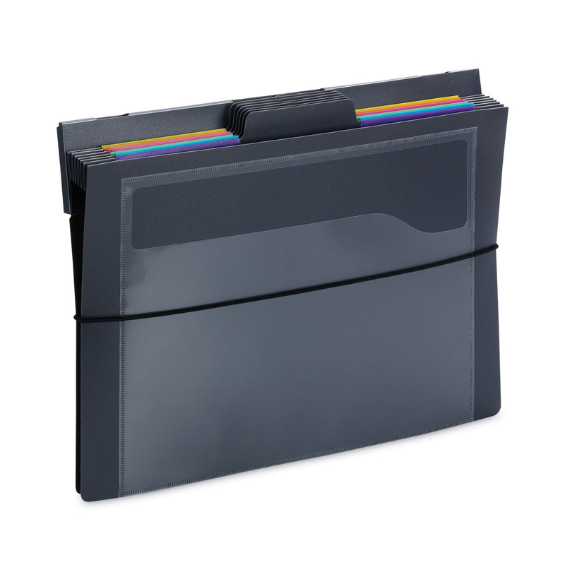 Smead Cascading Wall Organizer, 6 Sections, Letter Size, 14.25 x 24.25, Gray, Neon Green, Neon Orange, Neon Pink, Purple, Yellow