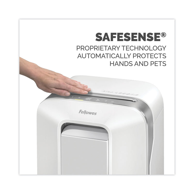 Fellowes Powershred LX200 Micro-Cut Shredder, 12 Manual Sheet Capacity, White