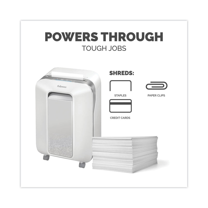 Fellowes Powershred LX200 Micro-Cut Shredder, 12 Manual Sheet Capacity, White