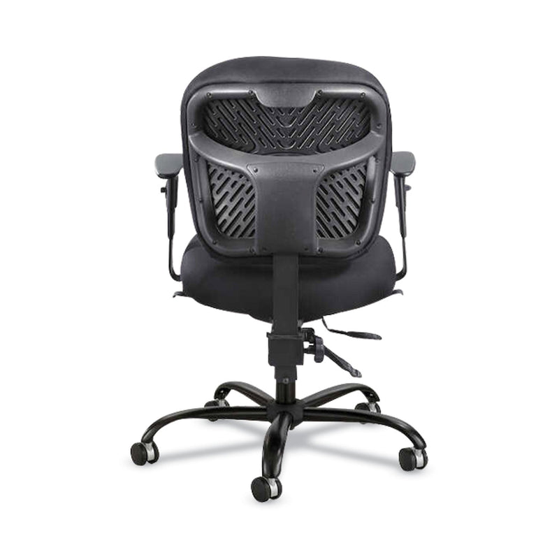 Safco Alday Intensive-Use Chair, Supports Up to 500 lb, 17.5" to 20" Seat Height, Black
