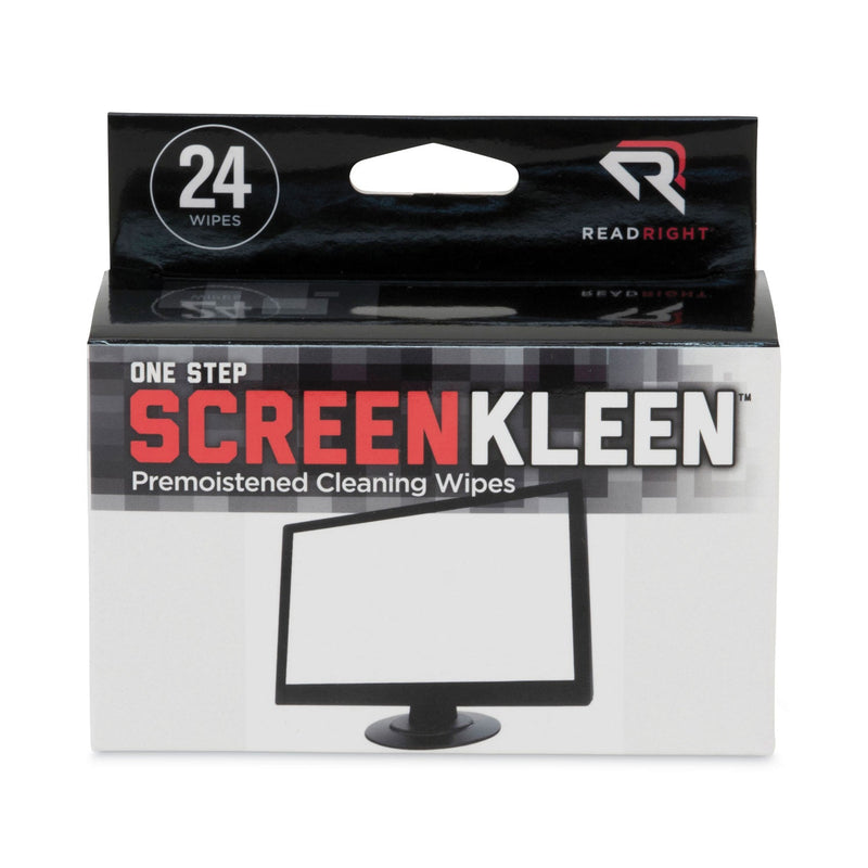 Read Right OneStep Screen Cleaner, 5 x 5, 24/Box