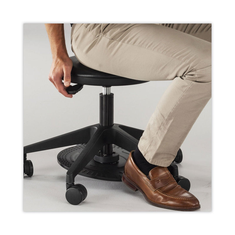 Safco Lab Stool, Backless, Supports Up to 250 lb, 19.25" to 24.25" Seat Height, Black